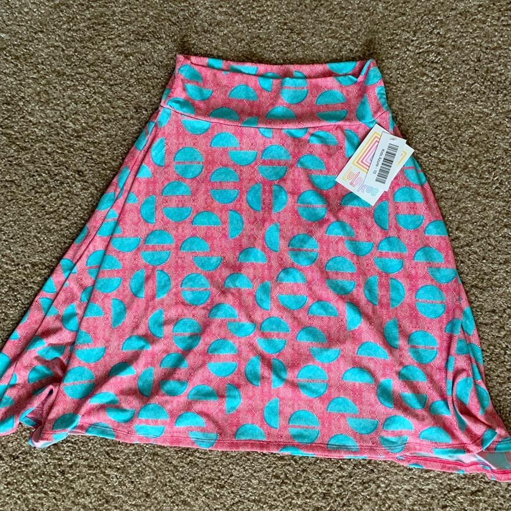 NWT LuLaRoe kids Azure skirt size 10